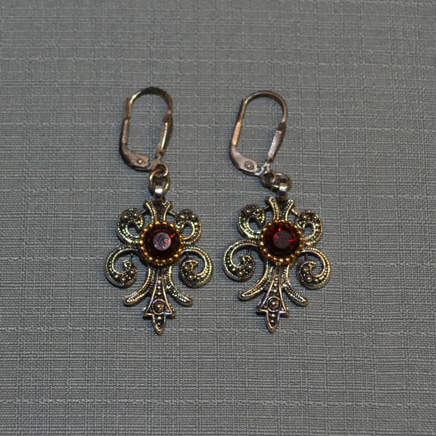 Ruby Filigree Earrings Ernst Licht Red Stone Earrings