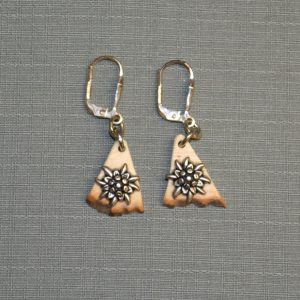 Bone Edelweiss earrings