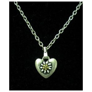 Edelweiss heart necklace