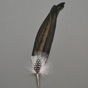large feather pin