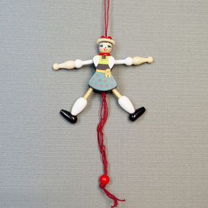 jumping jack woman magnet wooden