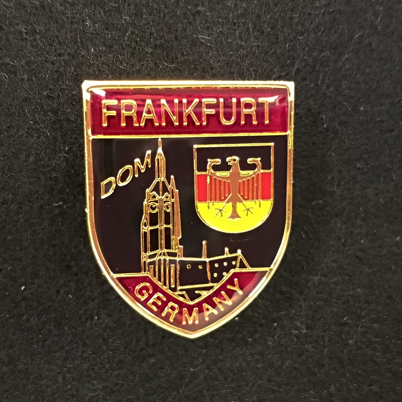 Authentic German Frankfurt Germany Shield Hat Pin - Ernst Licht