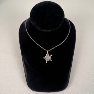 Edelweiss necklace with crystal center