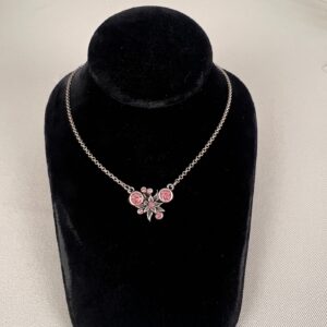 Light pink edelweiss necklace
