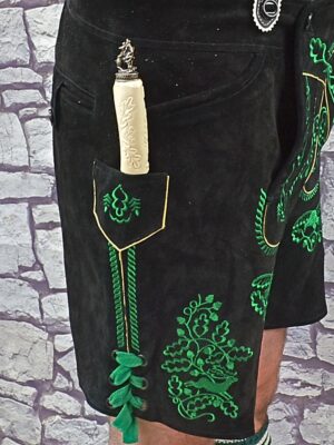 style 12 6 usa made black cow lederhosen
