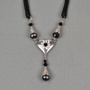 jeweled pendant on colorful cord multiple color choices