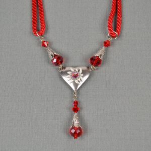 jeweled pendant on colorful cord multiple color choices