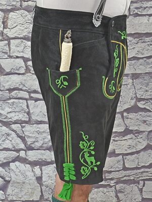 style 17 12 imported black goat plattlerhosen