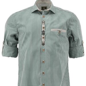 German Men's green check shirt