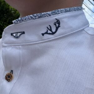 slim fit white shirt with extra long sleeves