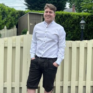 slim fit white shirt with extra long sleeves