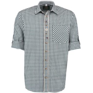 men's green check shirt with embellishments