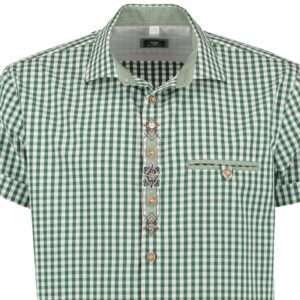 green check short sleeve shirt