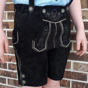 boy's black lederhosen