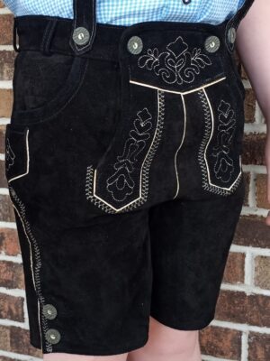 boy's black lederhosen