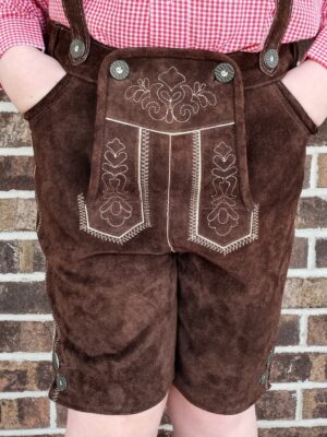 boy's brown lederhosen