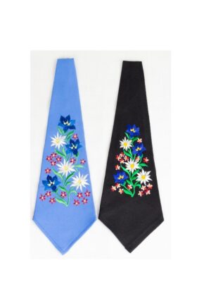 embroidered alpine tie