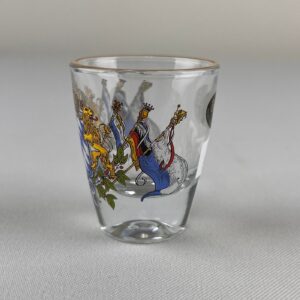 bayern crest with flags shot glass