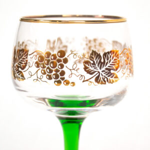 tall gold grape leaf wine romer