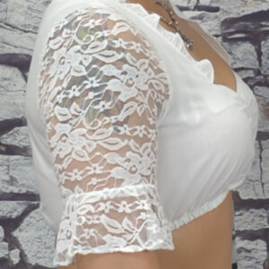 short blouse with lace sleeve size 4 & 20 only