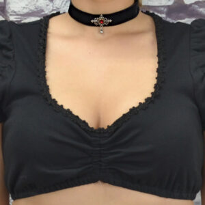 black short jersey blouse