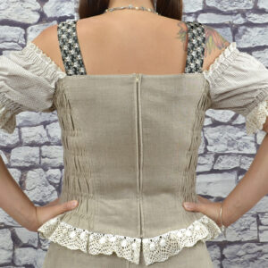 tan and black mieder blouse size 10 & 14 only