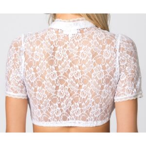 b5077 sheer lace keyhole blouse
