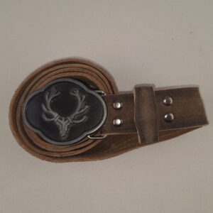 men's brown suede leather belt