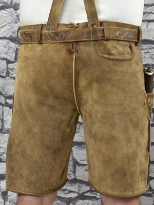 imported brown buffalo lederhosen with belt and suspenders limited sizes