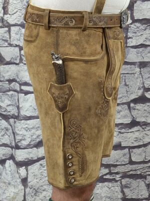 imported brown buffalo lederhosen with belt and suspenders limited sizes