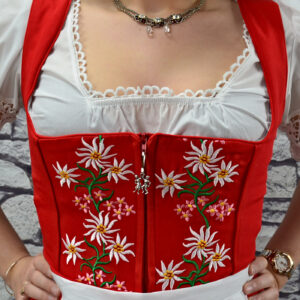 edelweiss dirndl red made to order only