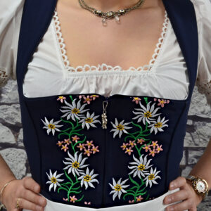 edelweiss dirndl navy blue made to order only