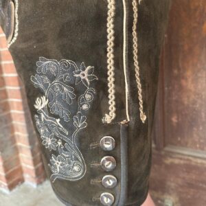 hugo brown goat lederhosen with belt and suspenders