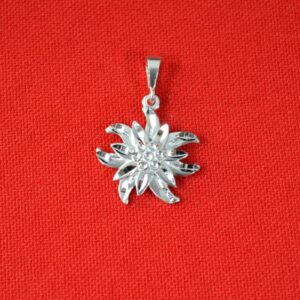 sterling silver edelweiss pendant