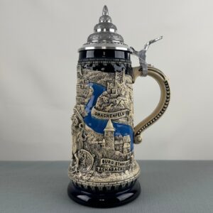 rhein river panorama blue stein 1/2 liter