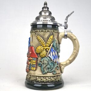 oktoberfest band rustic stein 4/10 liter