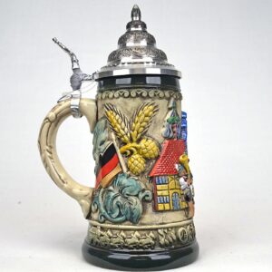 oktoberfest band rustic stein 4/10 liter