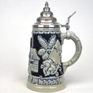 oktoberfest band cobalt and grey stein 4/10
