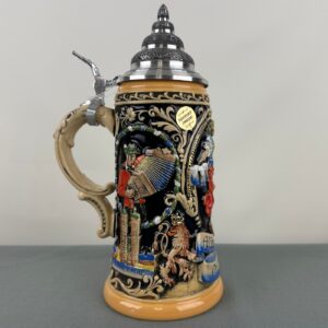 dancing beermaid stein 3/4 liter