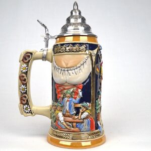 oktoberfest three scene stein 3/4 liter