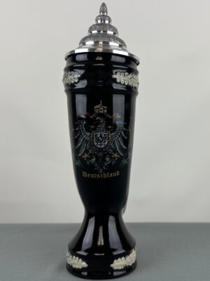 black eagle horn stein w/lid 1/2 liter