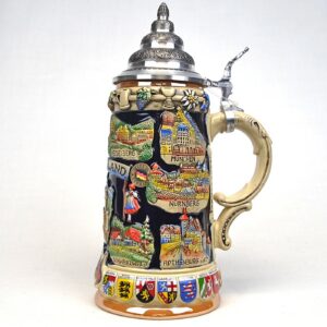 colorful deutschland cities beer stein