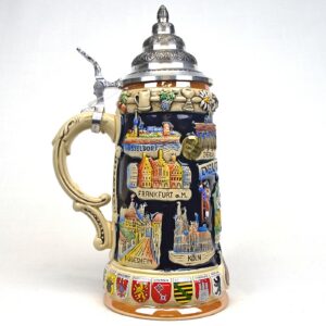 colorful deutschland cities beer stein