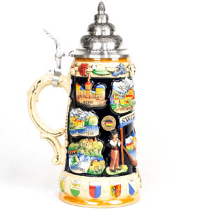 switzerland city stein 3/4 liter