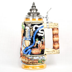 oktoberfest barrel handle stein 1/2 liter