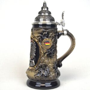 black deutschland eagle stein 1/8 liter