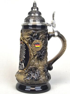 black deutschland eagle stein 1/8 liter