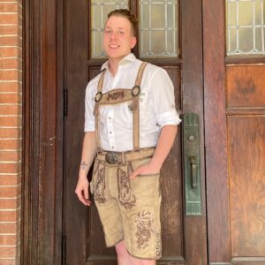 mack goat lederhosen with belt and suspenders