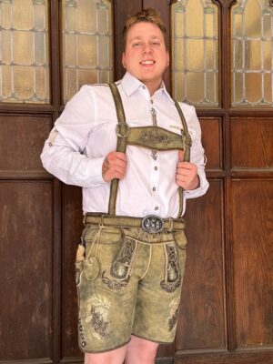oliver goat lederhosen with belt and suspenders