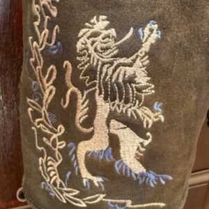 reid goat lederhosen with belt and suspenders